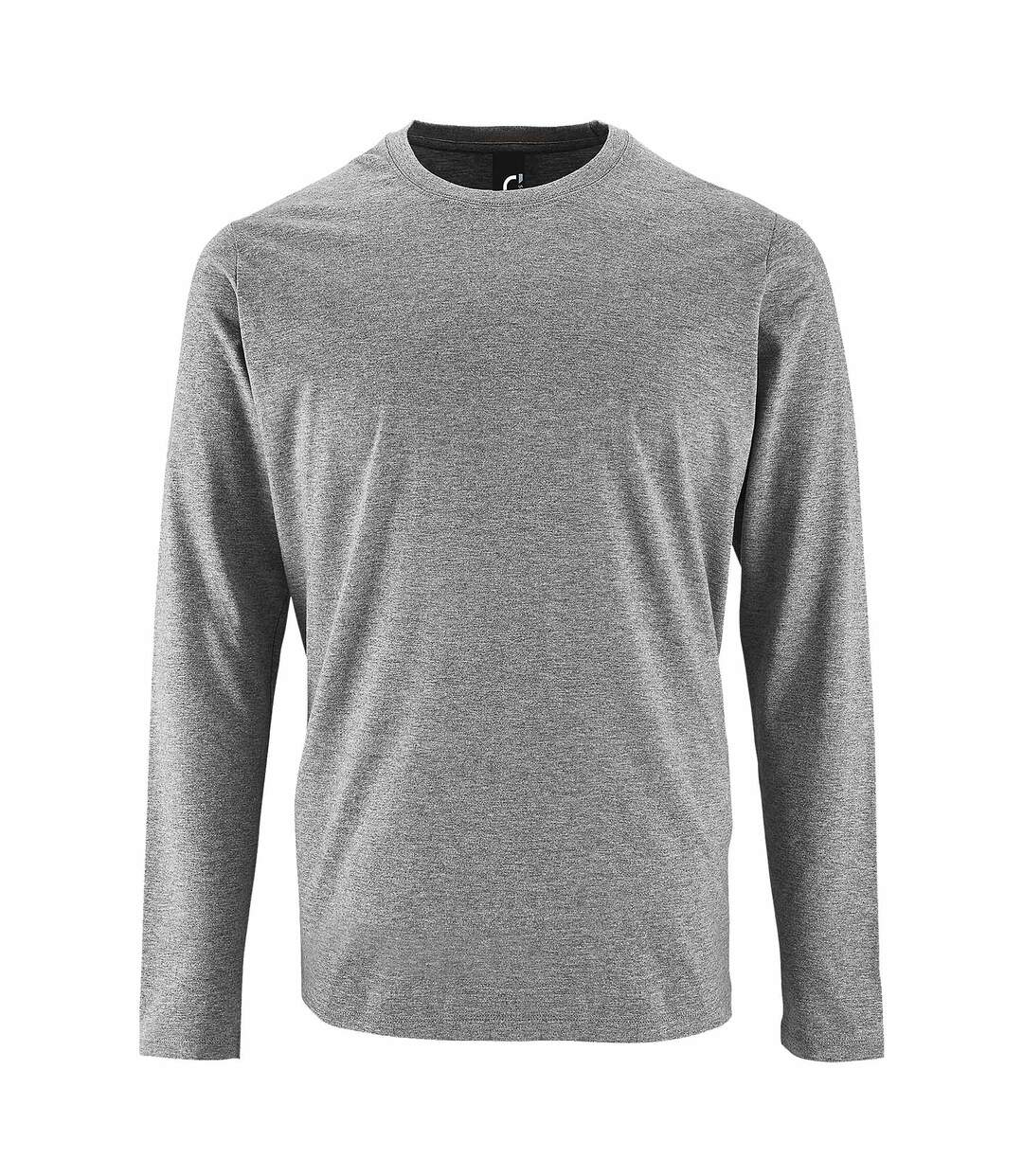 SOLS - T-shirt manches longues IMPERIAL - Homme (Gris chiné) - UTPC2905