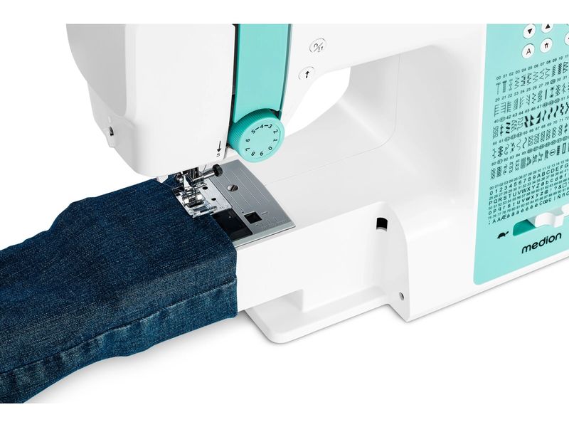 Medion Nähmaschine Life SD36 Weiss/Türkis Nähmaschine mit einer Motorleistung von 36 Watt