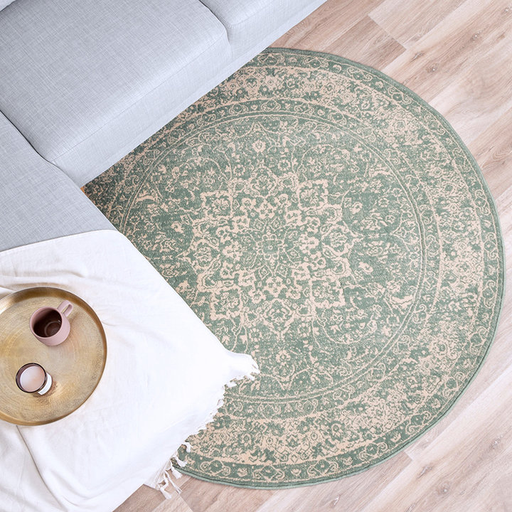 Rond vintage vloerkleed - Wonder Oriental Groen