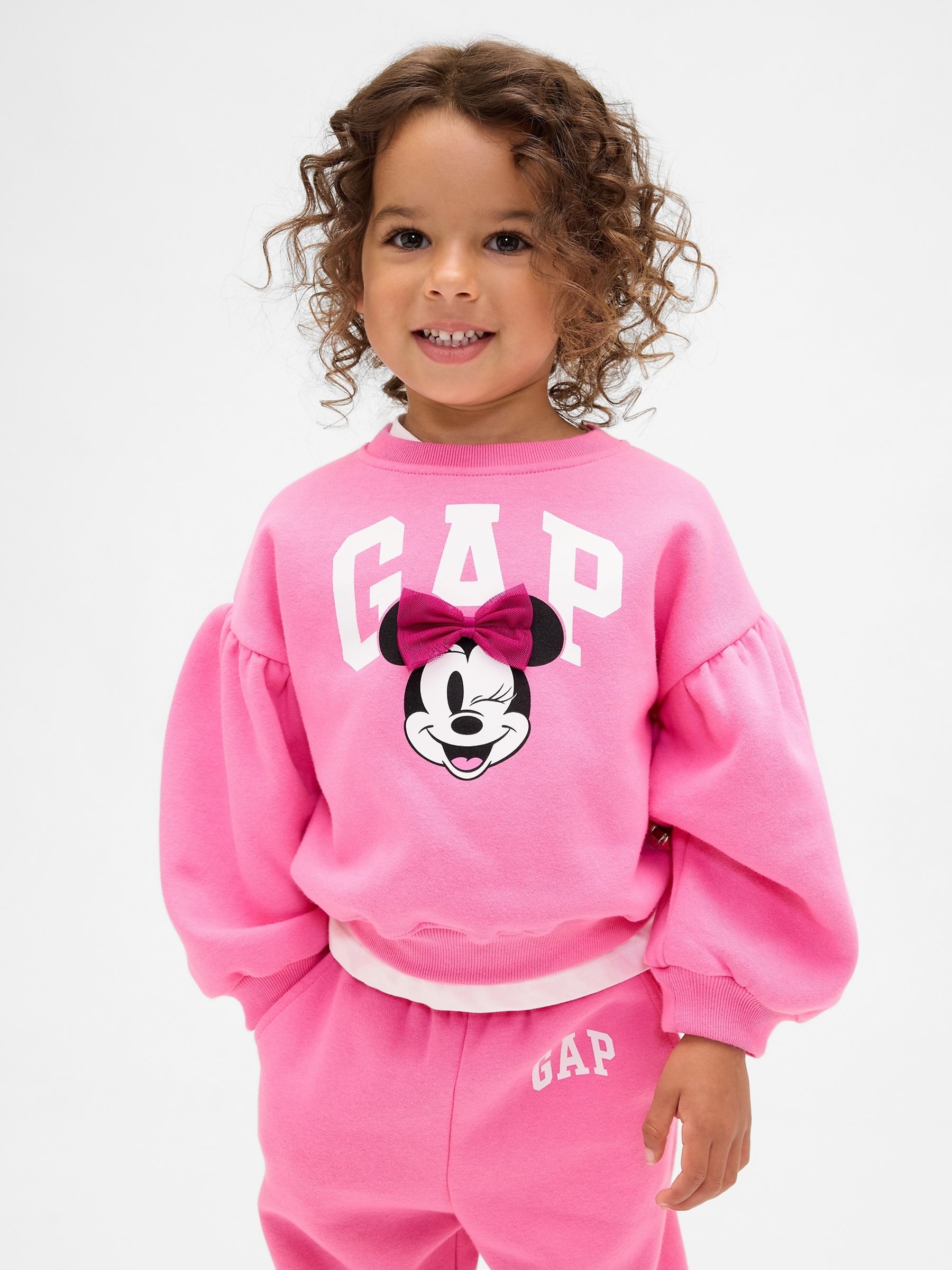 Roze - Gap Disney VintageSoft Logo Bubble Sweat Top (6mths-5yrs)