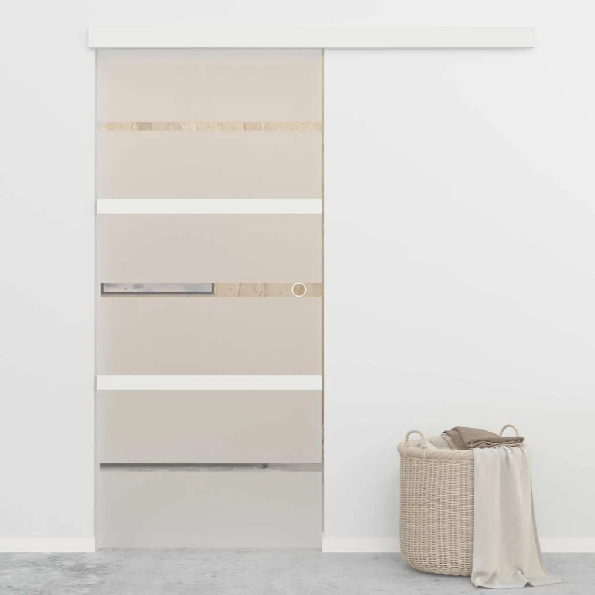vidaXL Porte coulissante en verre - Aluminium