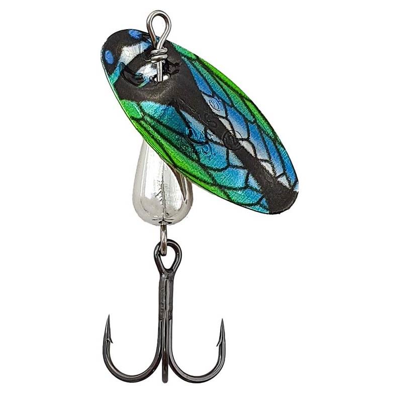 Cuiller Tournante Suissex Cicada Bug Shiny Green/Blue