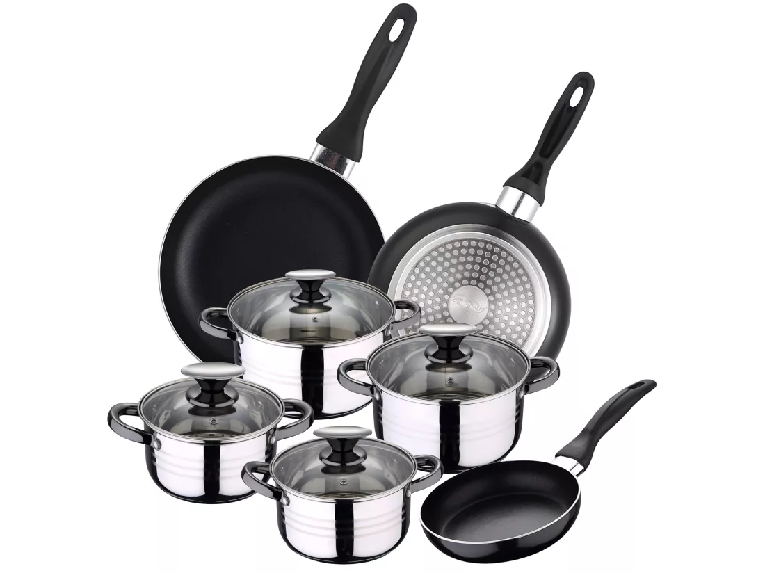 Set 8pc SIP Cookware + Set 3 poêles SIP CUNE 16/20/24