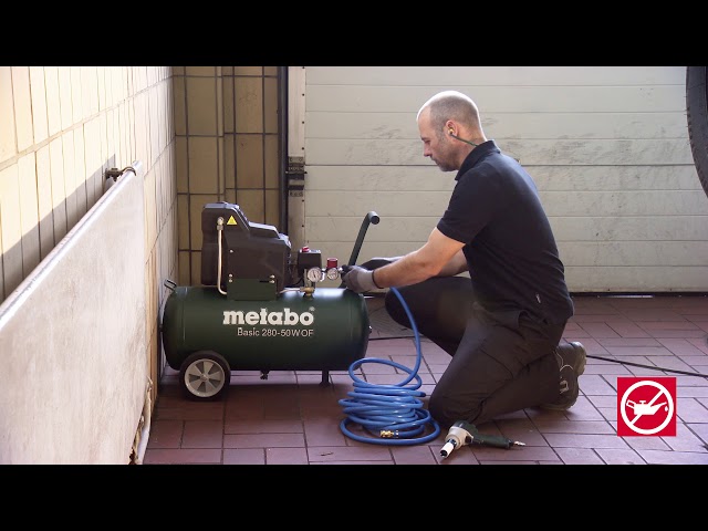 Metabo Basic 250-24 W OF olievrij compressor - 1500W - 8 bar - 24L - 100 l/min