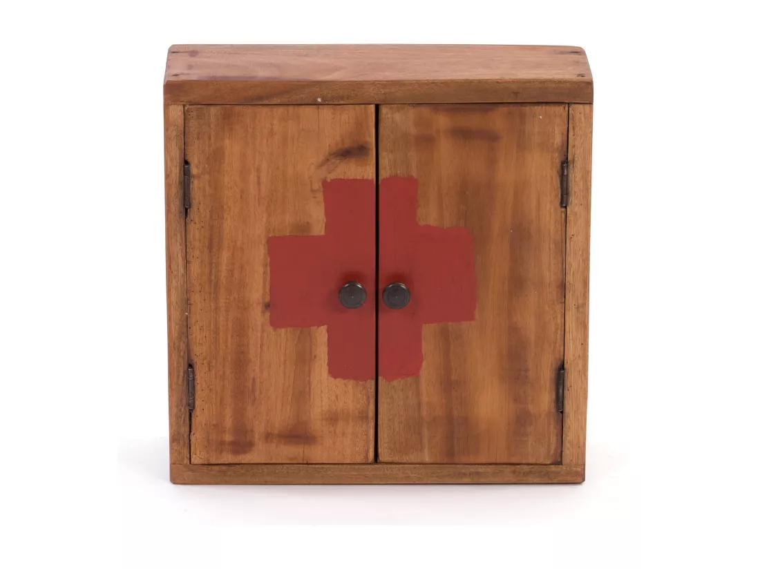 ARMOIRE À PHARMACIE MEDIC 35 Bois massif en acajou 08 honigfarben gewachst