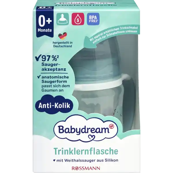Weithals-Trinklernflasche Dino 150 ml