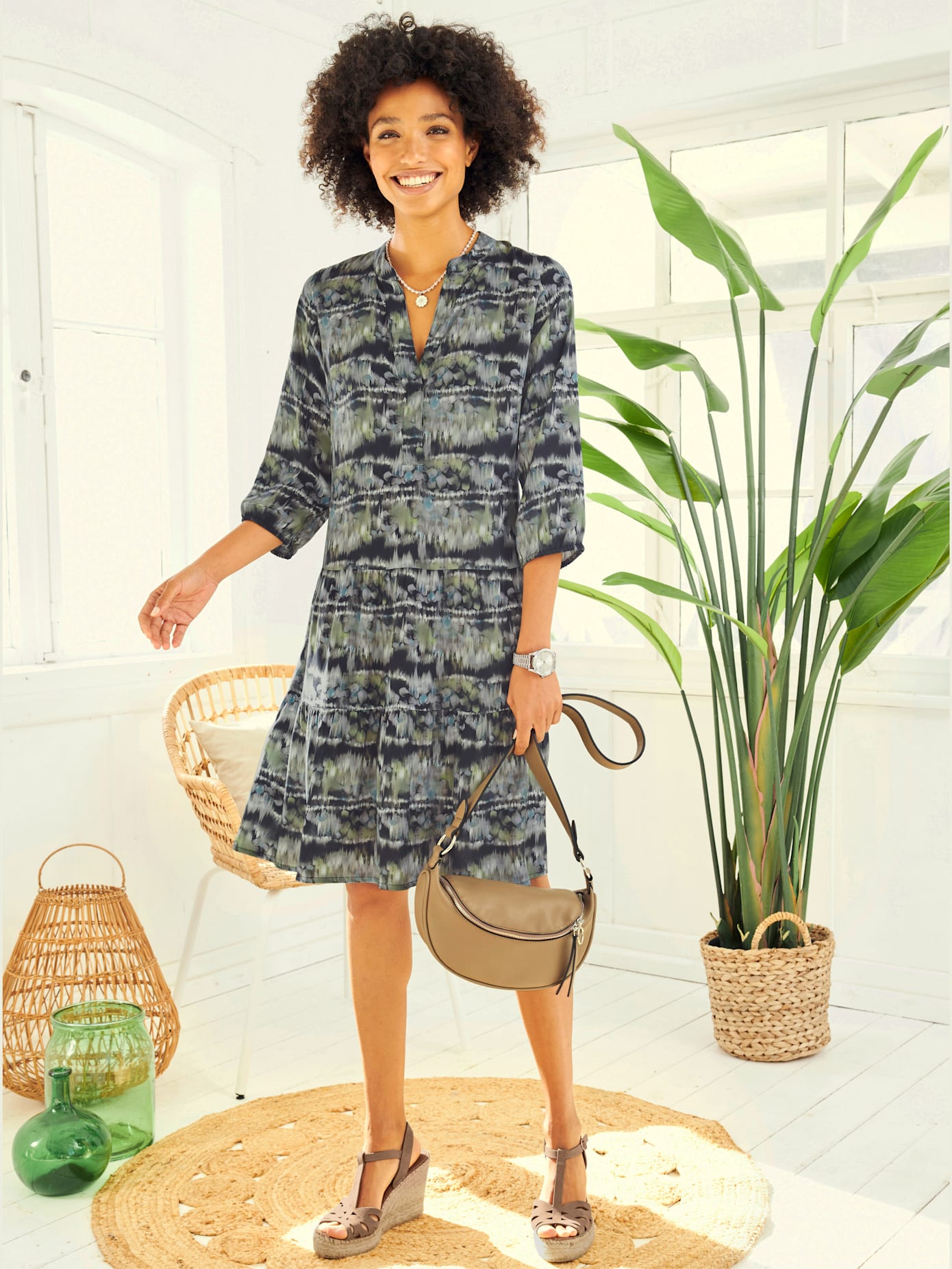 Robe imprimée qualité tissée