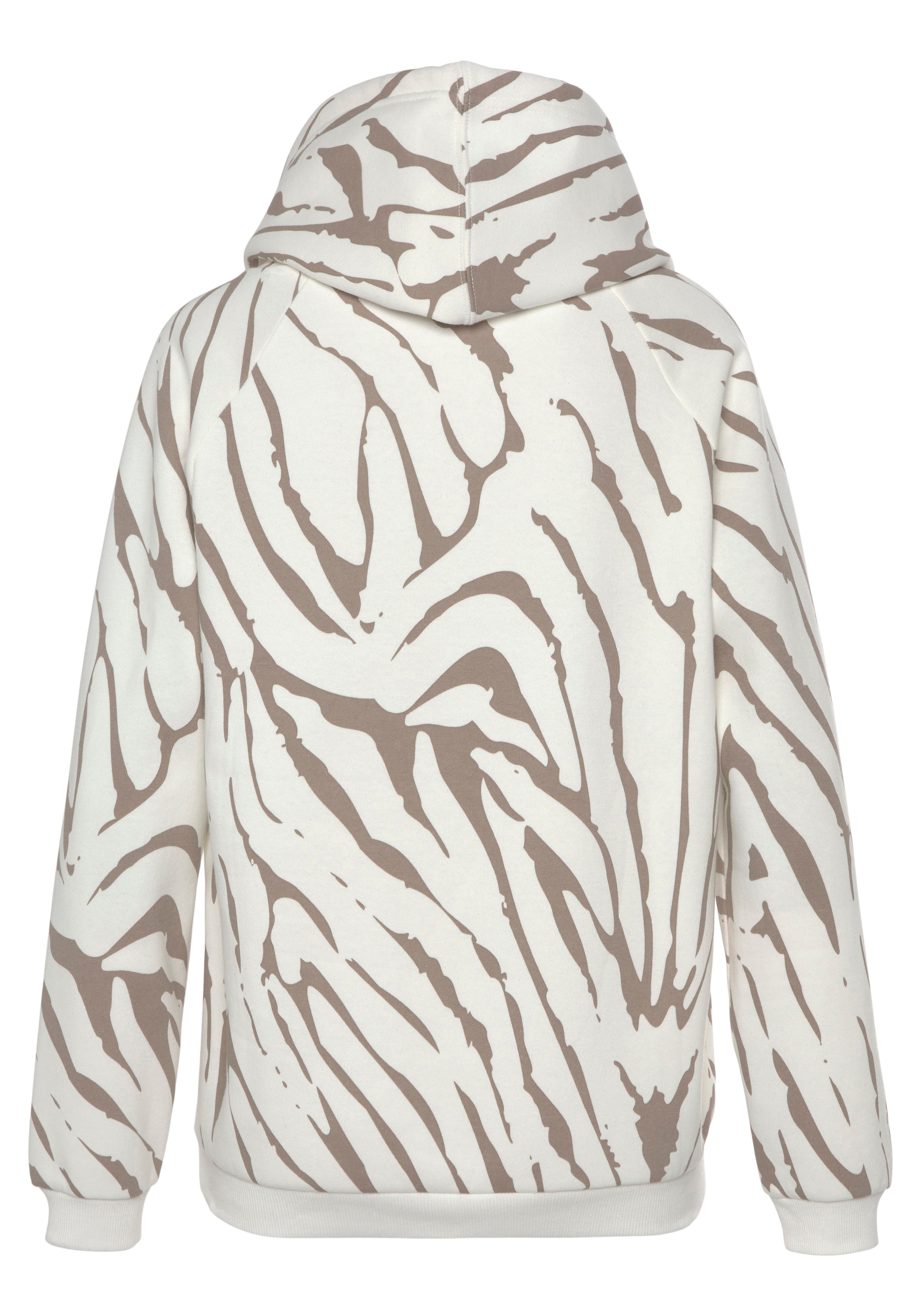 LASCANA Kapuzensweatshirt , mit Zebramuster, Loungewear