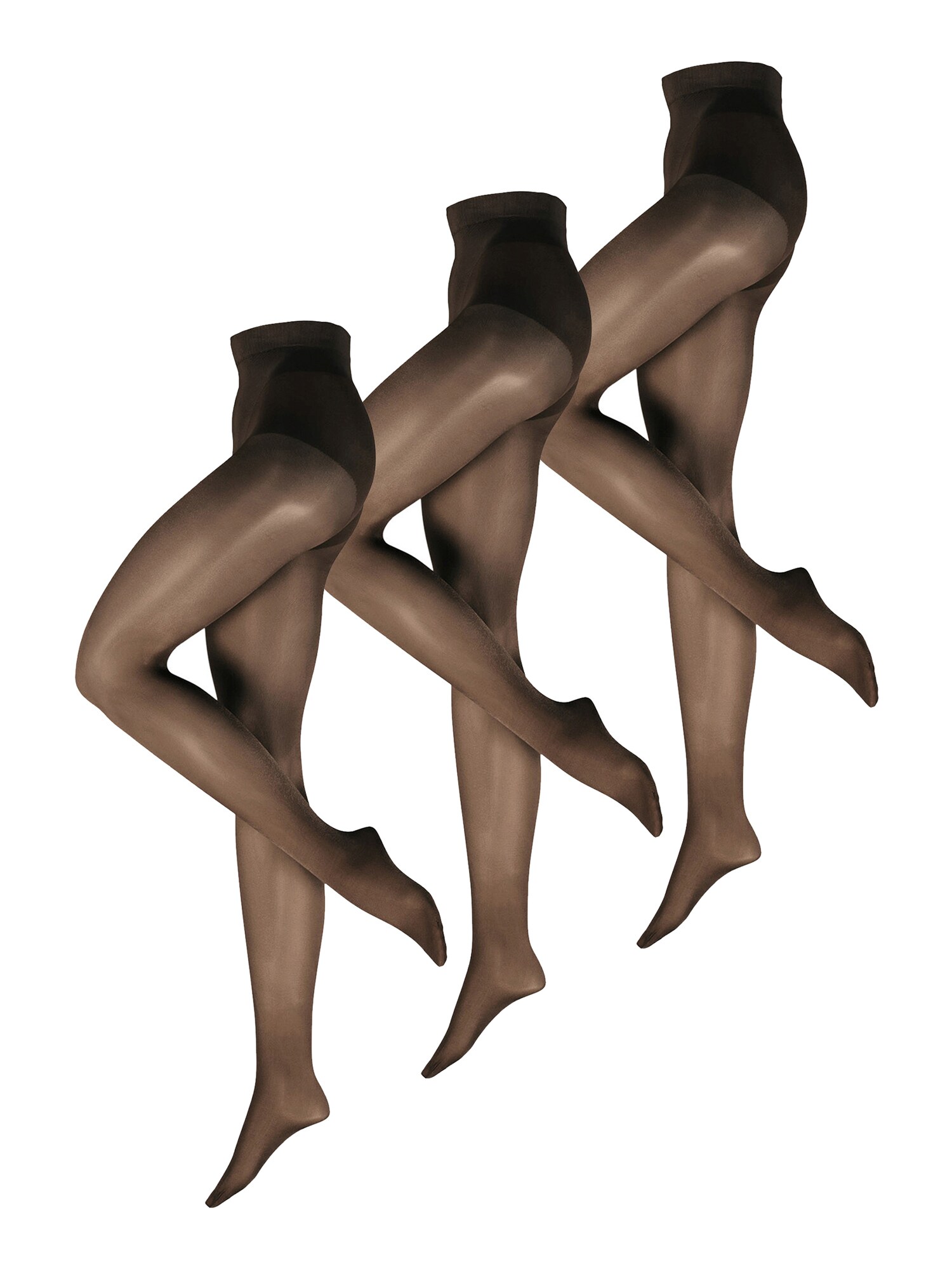 NUR DIE Damen Feinstrumpfhose Figura Große Größen 25 DEN 3er Pack