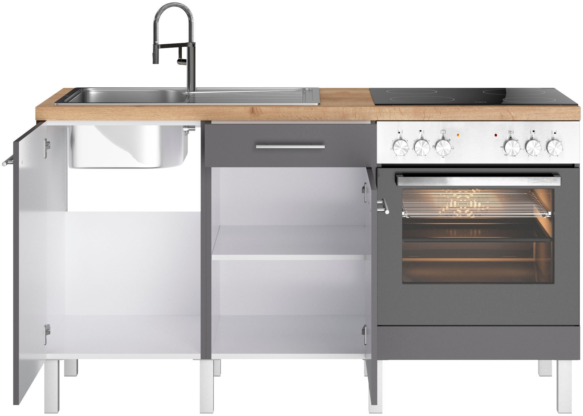OPTIFIT Küche »Lilly« Breite 160 cm, wahlweise mit E-Geräten