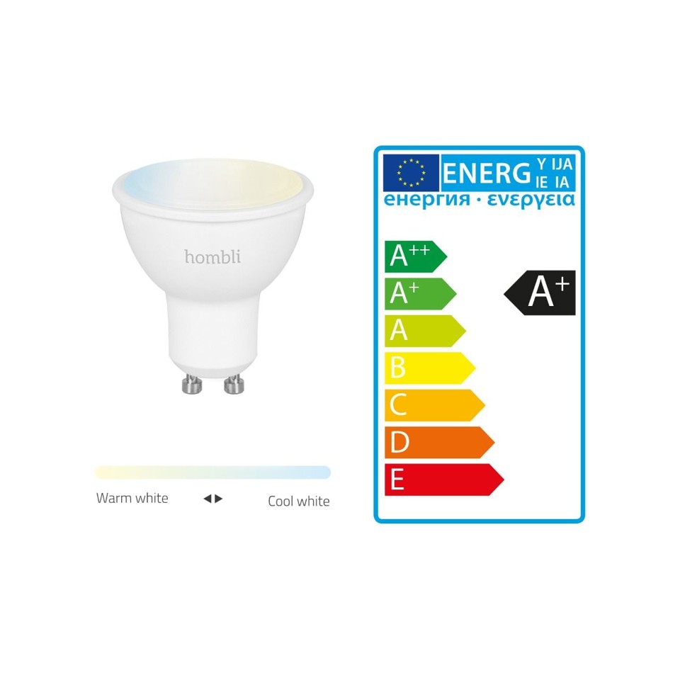 Hombli - Smart Spot GU10 CCT 4,5W Dæmpbar