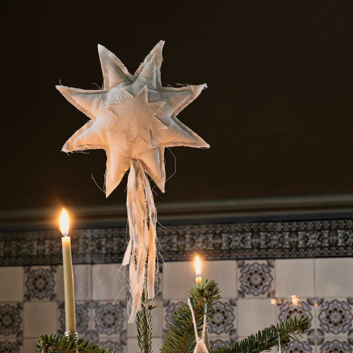 Ferm Living - Vela Star Christbaumspitze, natur