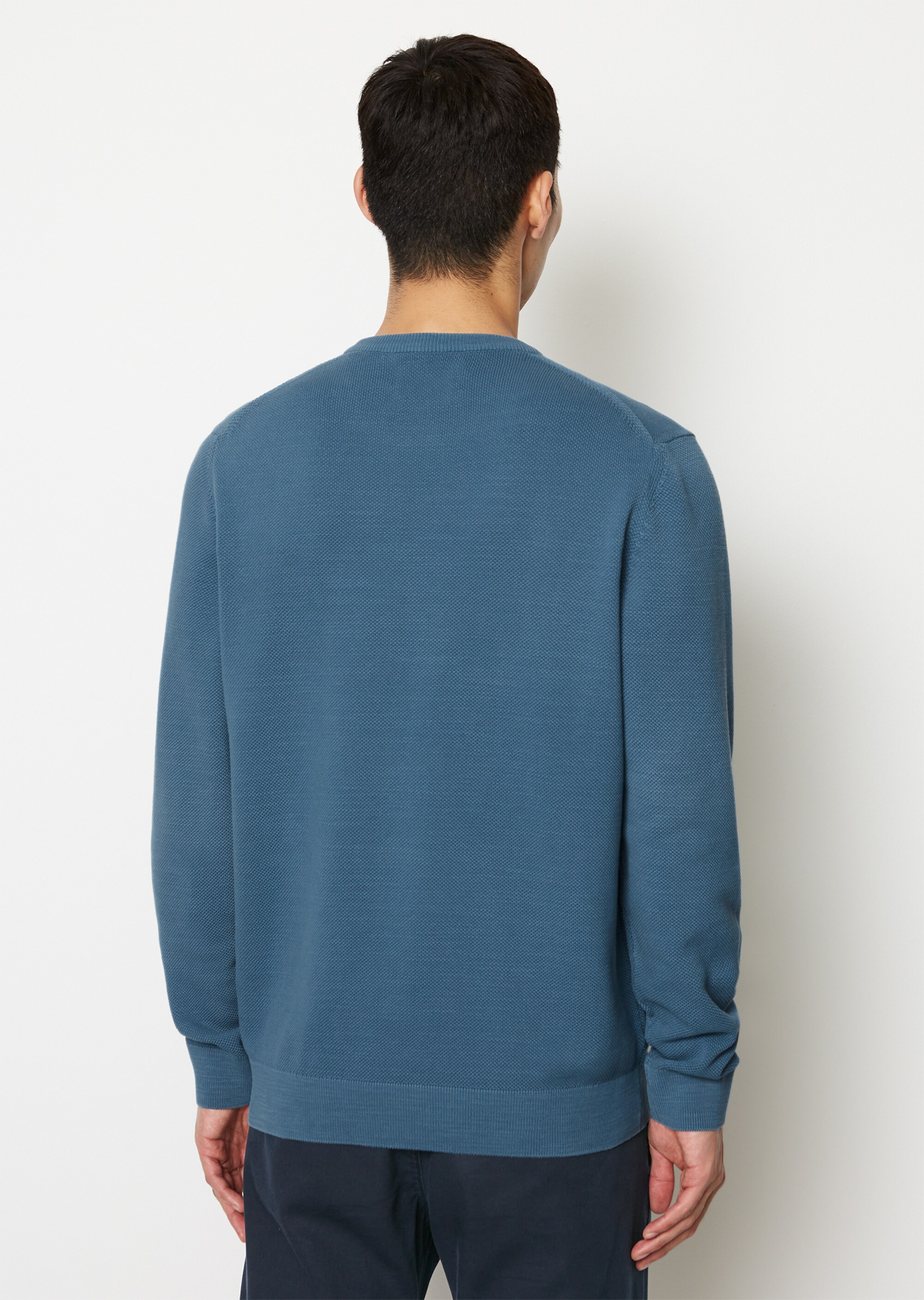Pullover regular mit feiner Piqué-Struktur