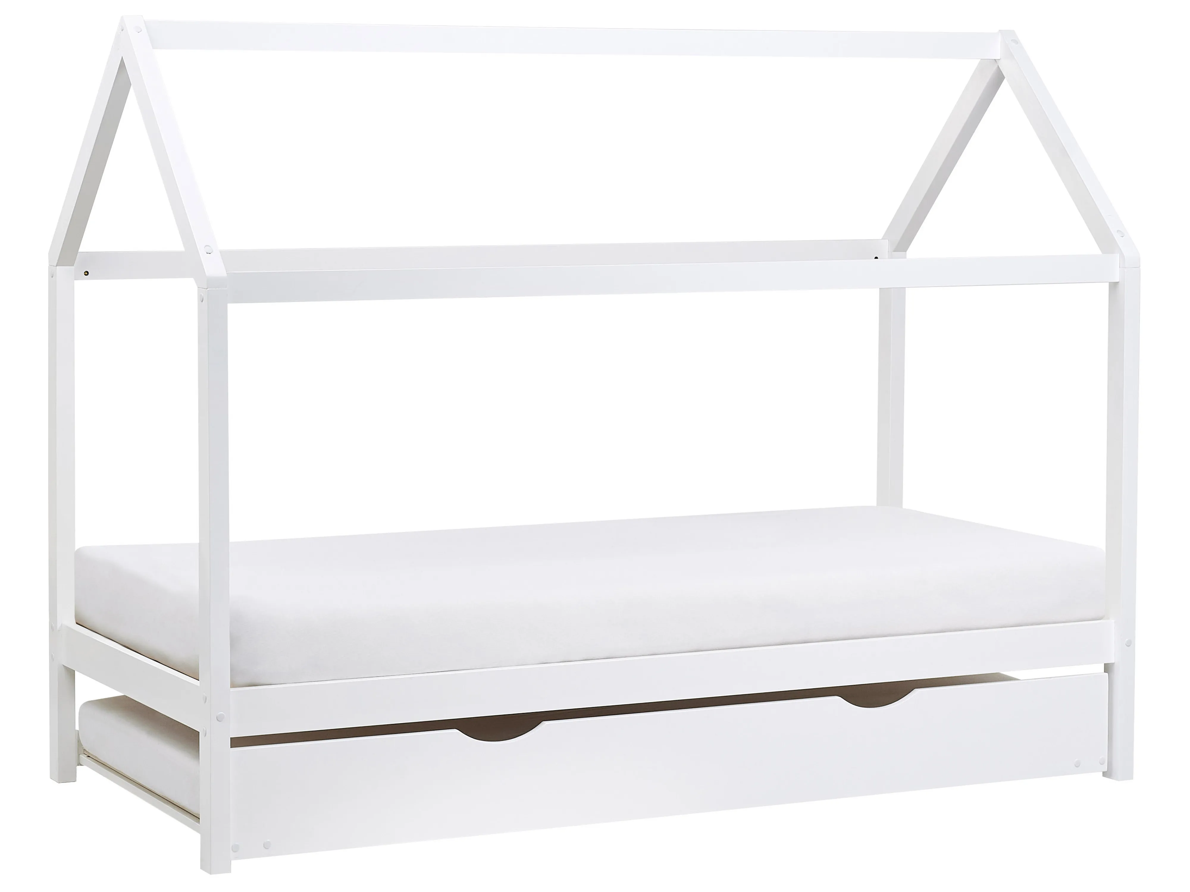 Kinderonderschuifbed Dennenhout CRILLON 90 x 200 cm Wit