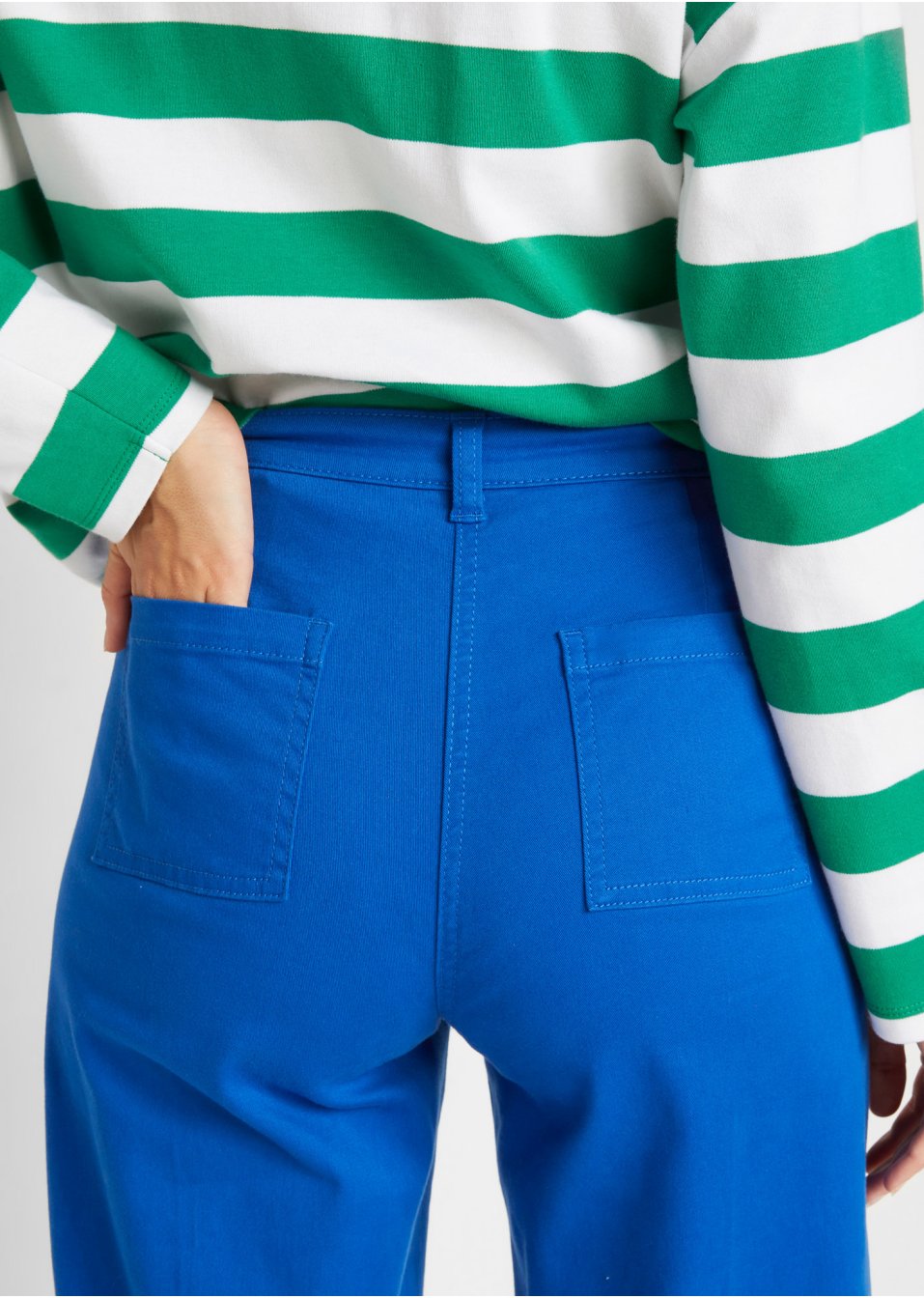 Pantalon twill large en coton