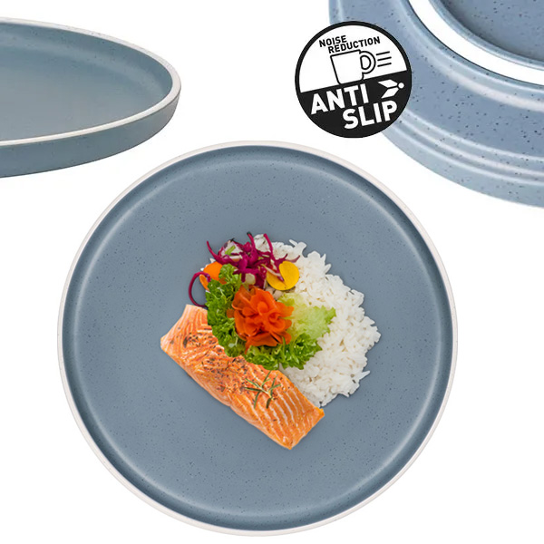 Assiette plate Mélamine 25cm DOLOMIT Bleue