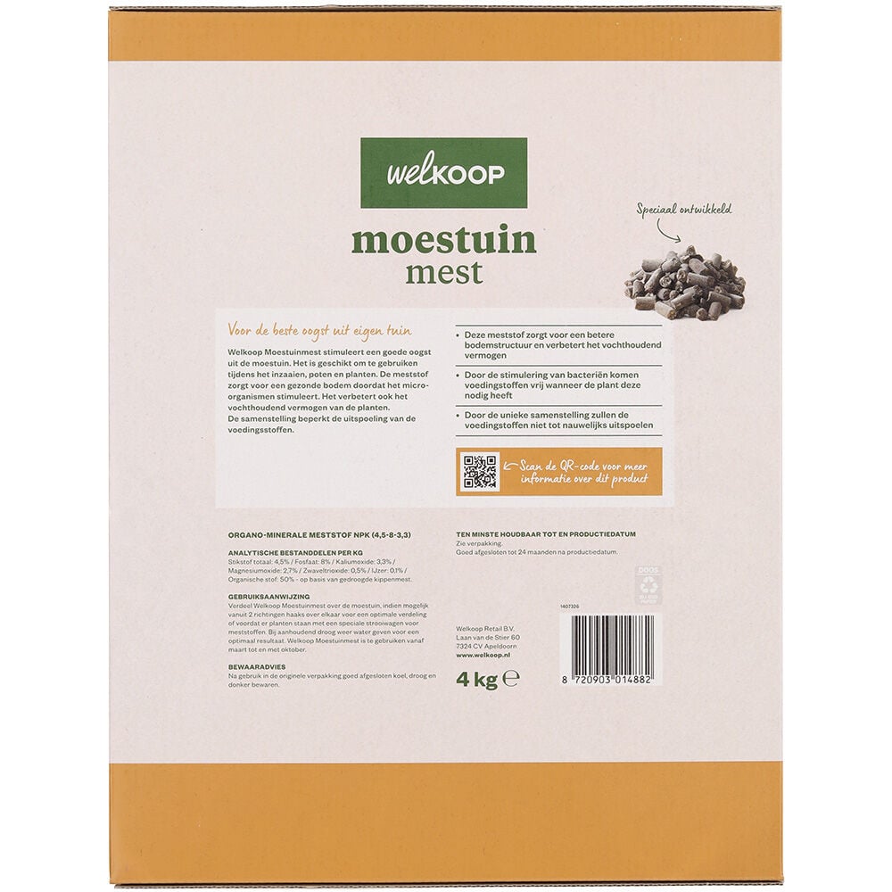 Welkoop - Moestuinmest - 40 m2 - 4 Kilogram