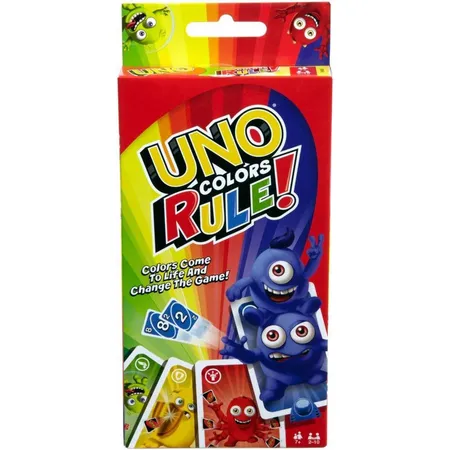 Mattel UNO Colors Rule mit Super-Jokern inkl. 4 Kartenhalter