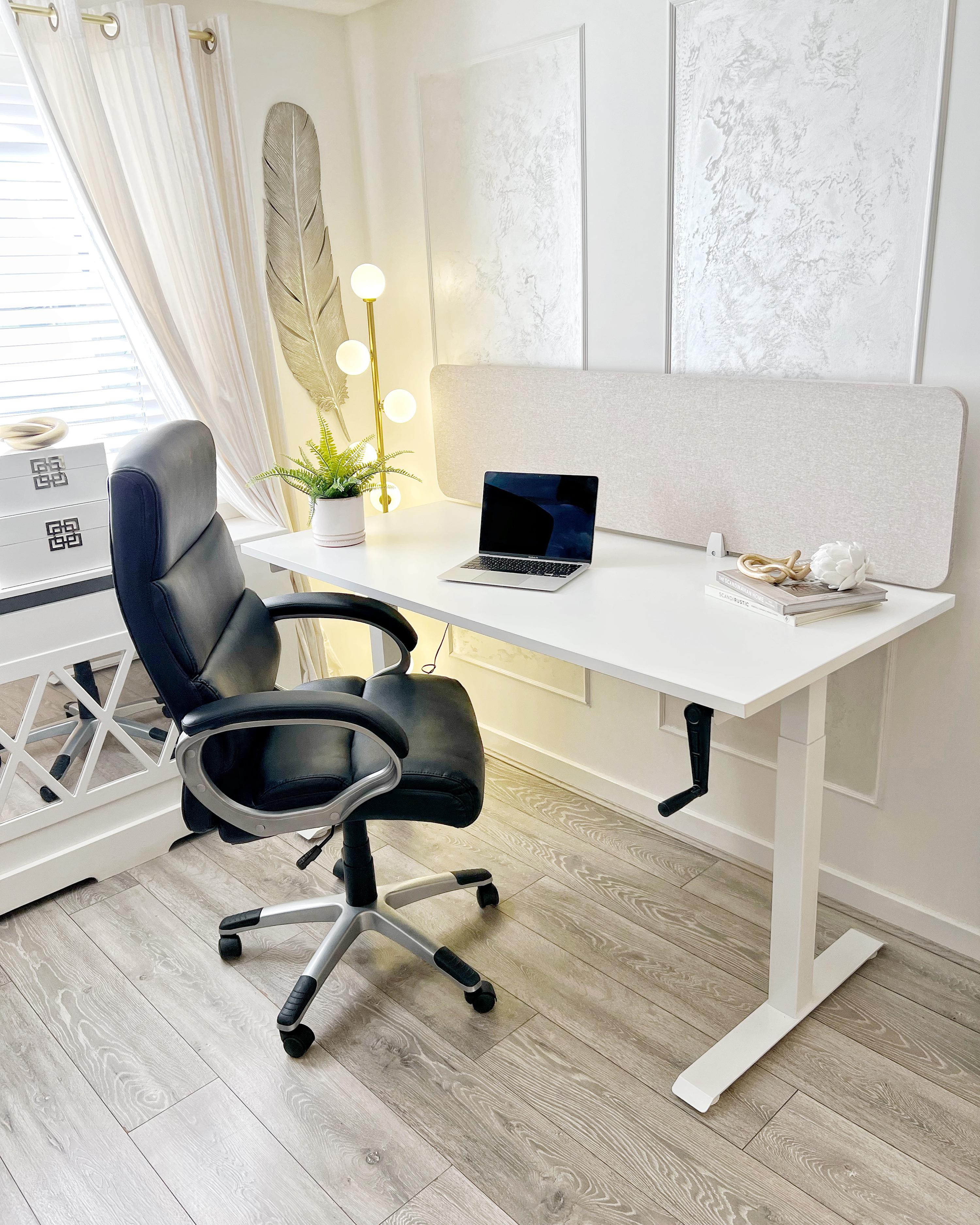 Handmatig verstelbaar sta-bureau DESTINES Wit 160 cm 72 cm