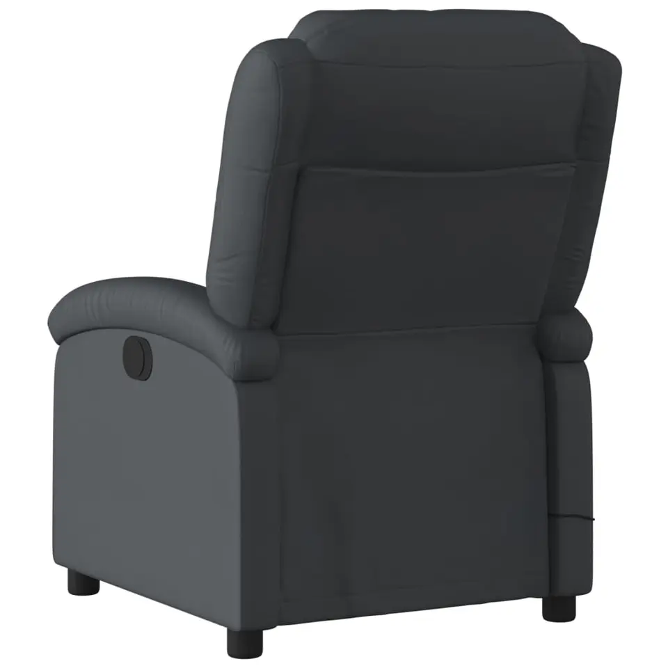 vidaXL - Massagestoel - Zwart - Leer