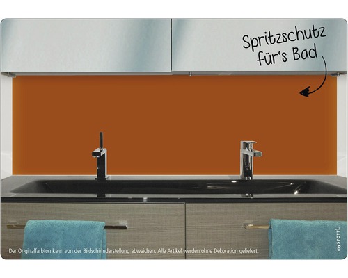 Badkamerachterwand mySPOTTI aqua hazelnootbruin 90x45 cm