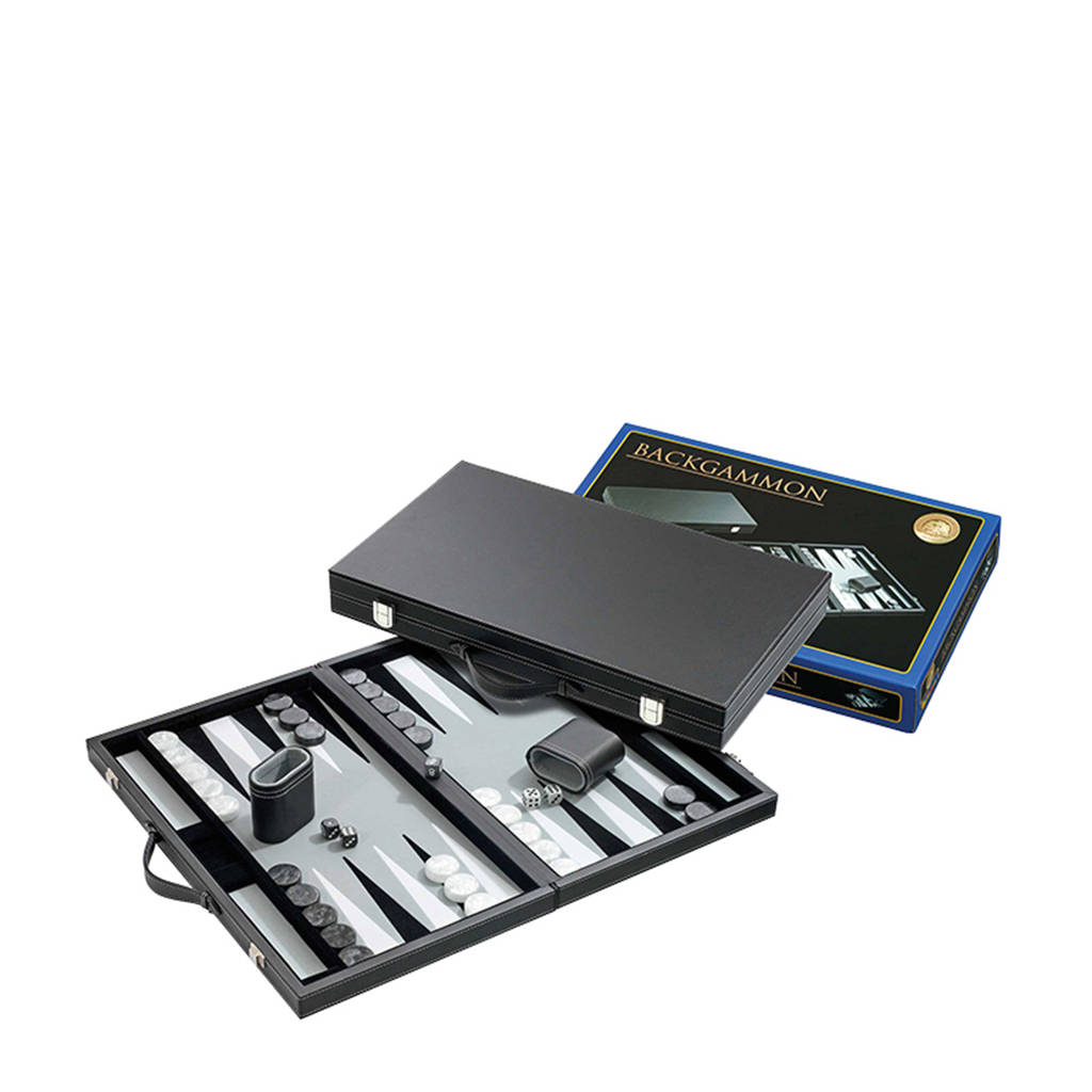 Backgammon grijs groot 46,5x28cm Backgammon grijs (46,5x28cm)