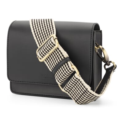 Damen-Schultertasche klein, Schwarz