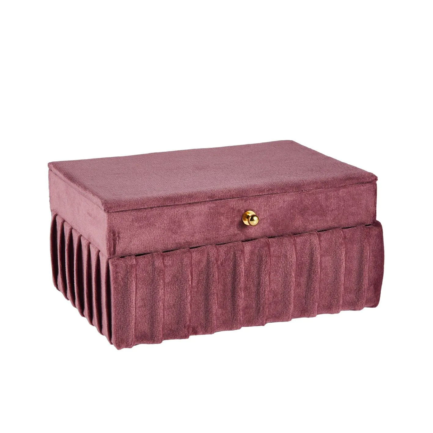 Schmuckbox Edel, dunkelpink, 18 cm