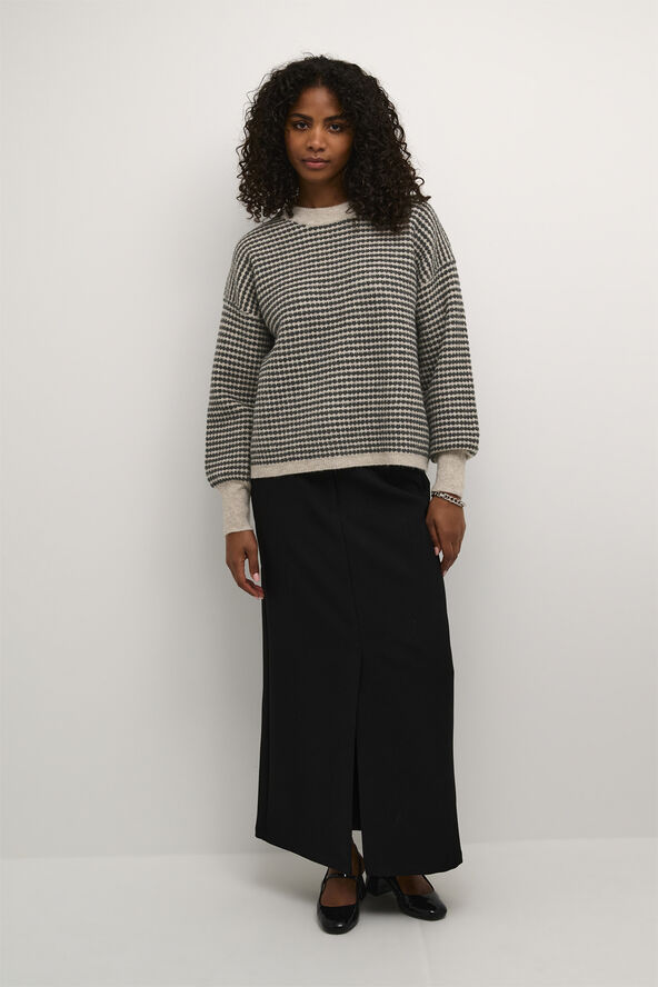 Kaffe KAellery Knit Pullover Feather gray/ black structure