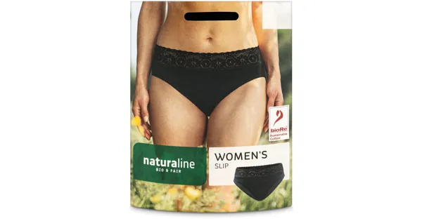 Naturaline Textil Damen Slip schwarz L