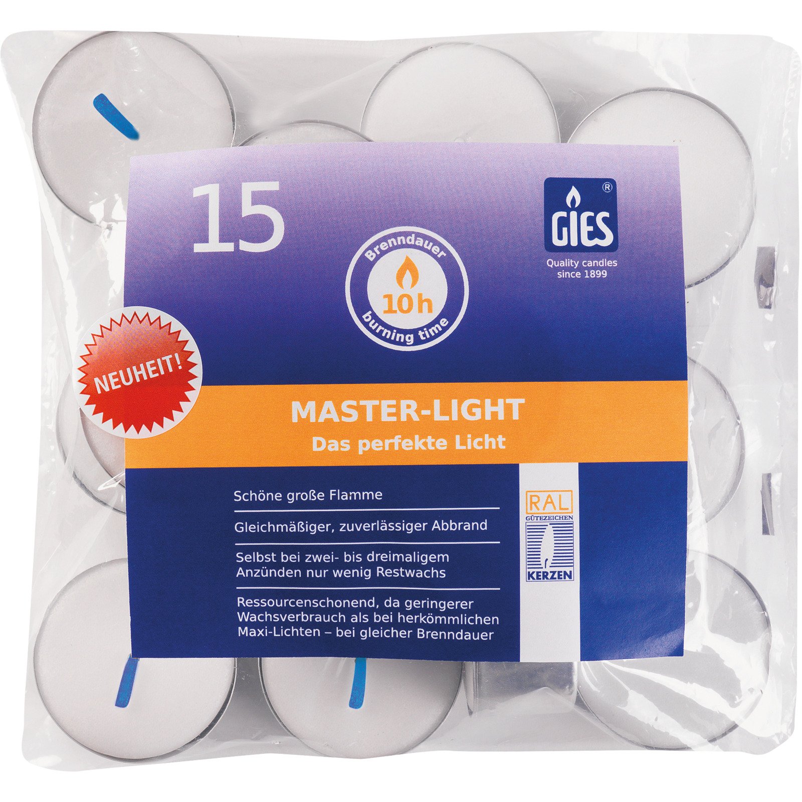 Gies Teelichter Master-Light 15 Stück