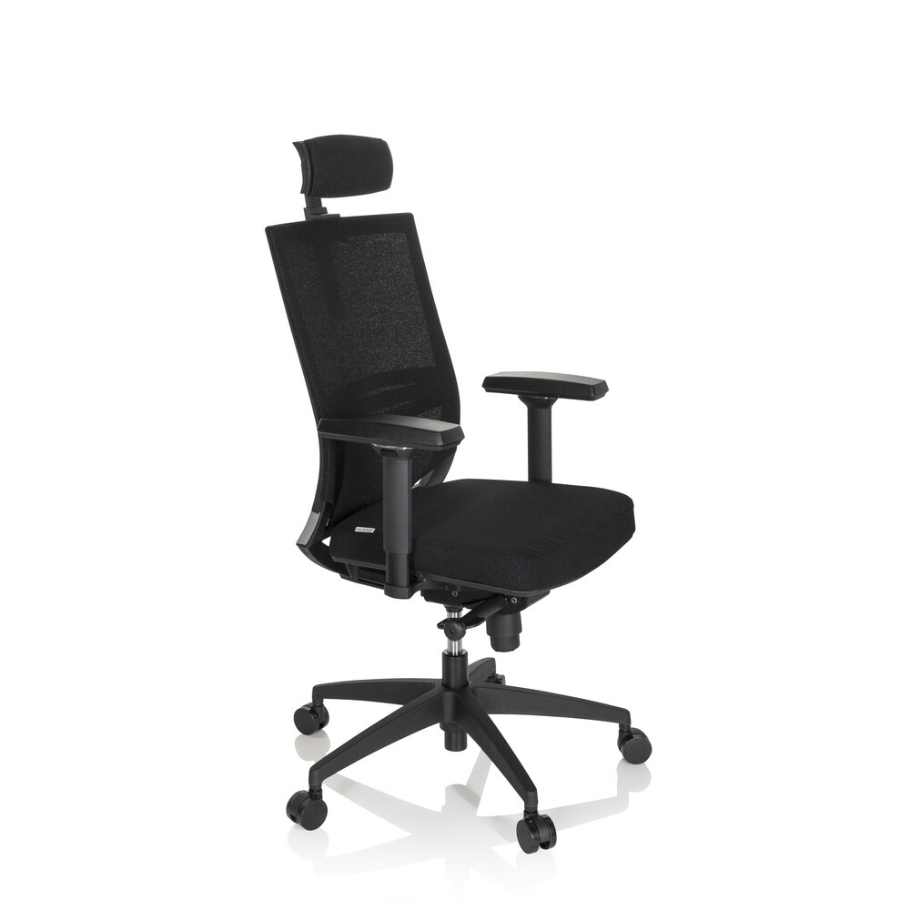 Profi Bürostuhl PORTO MAX HIGH I Stoff/Netzstoff mit Armlehnen (höhenverstellbar) hjh OFFICE