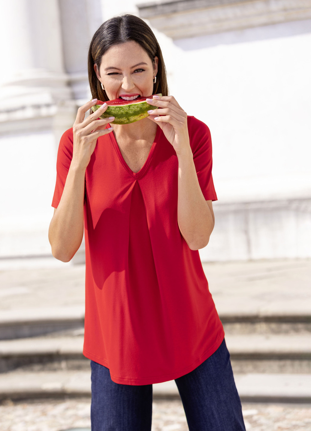 Shirt mit Kellerfalte in 2 Farben