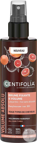 Centifolia Volume Absolu Brume Fixante Bio Tous Types De Cheveux Spray 200ml