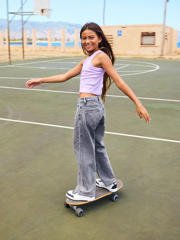Dawn Patrol Mid Lava Jeans à coupe ample Noir Fille 4-16