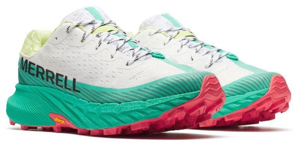 Chaussures de Trail Merrell Agility Peak 5 Blanc/Turquoise Homme