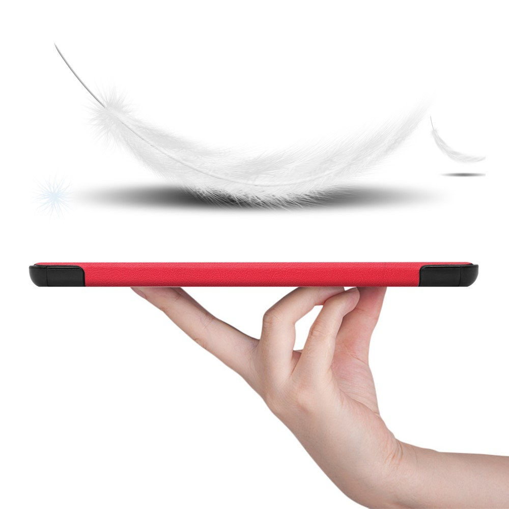 Samsung Galaxy Tab A7 Lite Leder Tasche Smart Cover Hülle - Rot