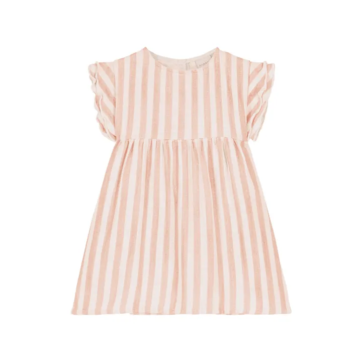 Studio Bohème Robe Cousine Rayée | Rose