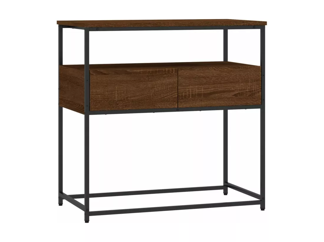 Table console chêne marron 75x40x75 cm bois d'ingénierie