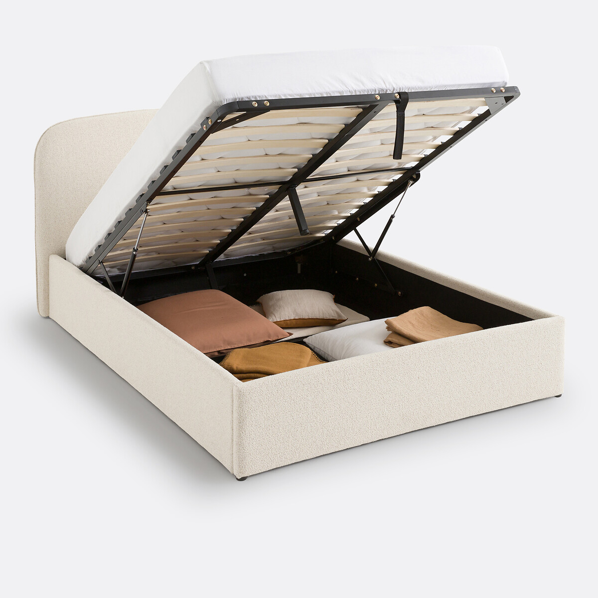 LA REDOUTE INTERIEURS<br>Cama baú Bouclette com base de ripas rebatível, Conto