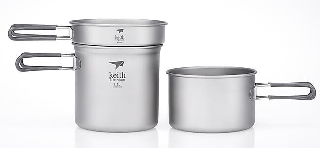 KEITH TITANIUM - SET DE CASSEROLES TITANE 3 PIECES