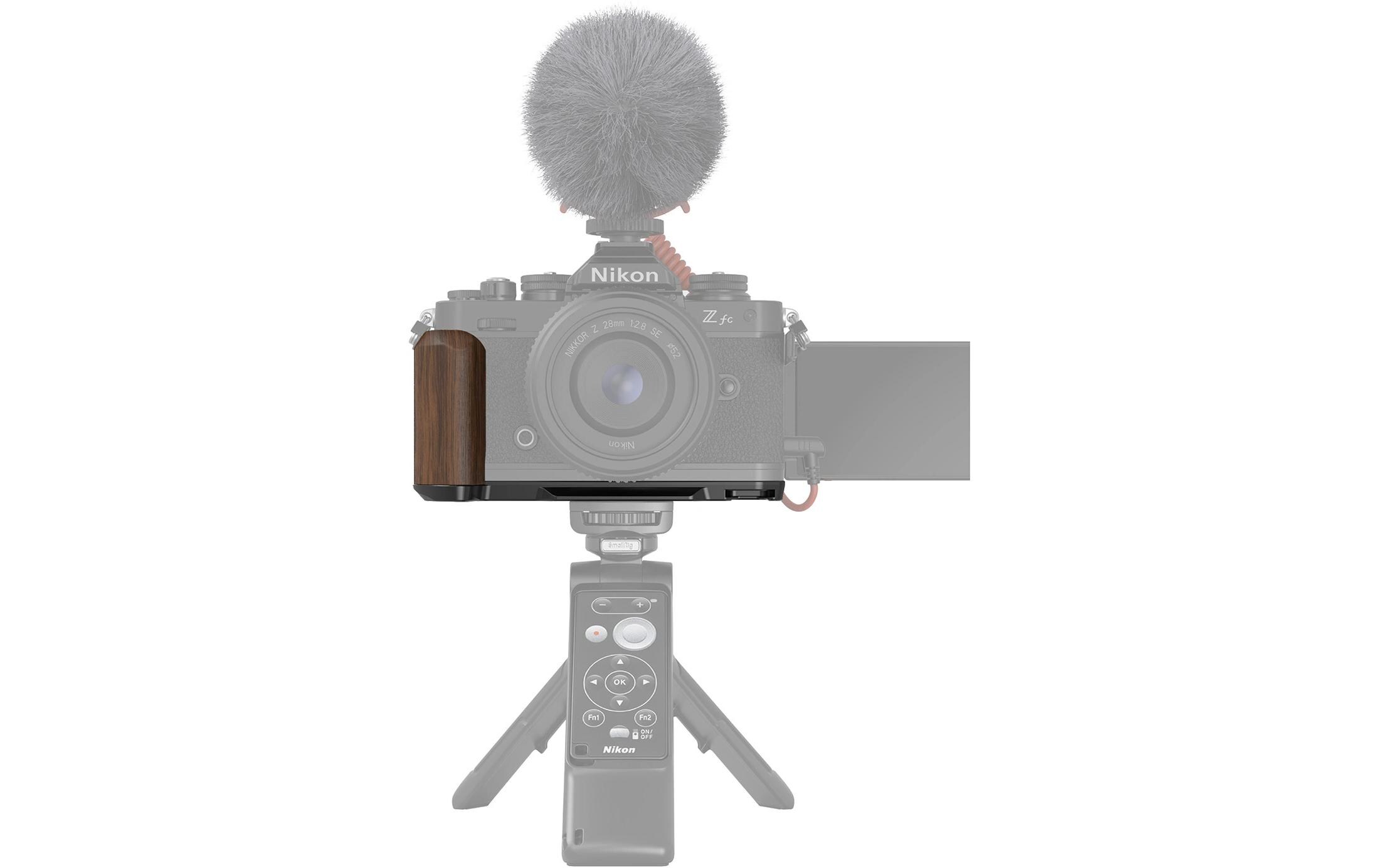 L-Winkel Nikon Z fc SchwarzL-förmiger Holzgriff für Nikon Z fc