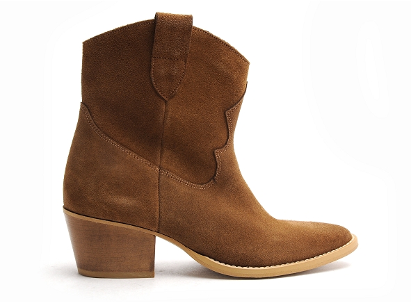 Fricote boots bottine talons femme 39642 40222 marron
