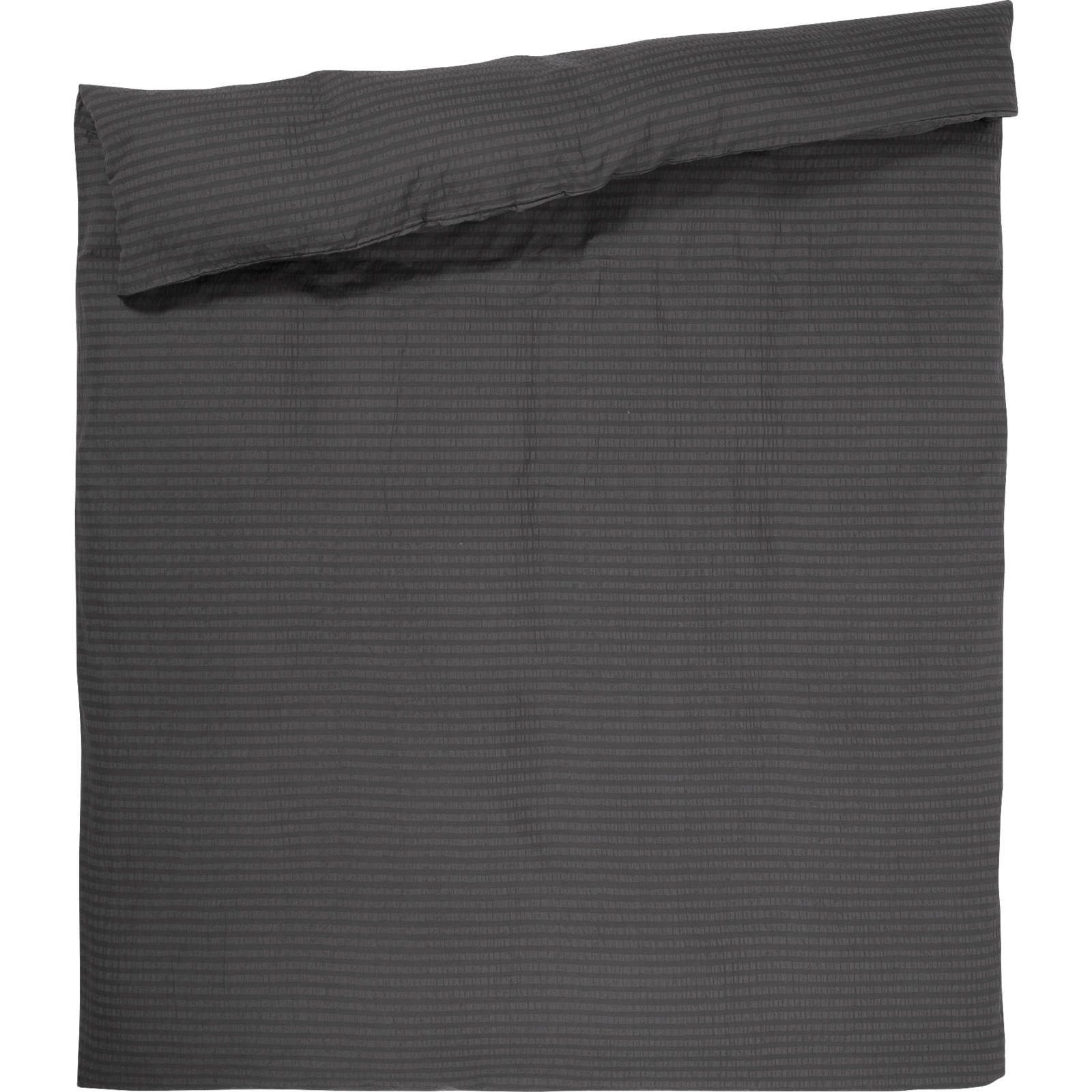 Bettwäsche Seersucker Renforcé 50x70 Kissenbezug, anthrazit