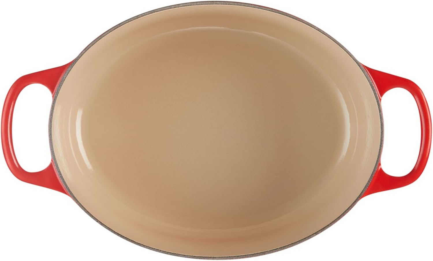 Le Creuset Signature Gusseisen-Bräter mit Deckel, Ø 27 cm, Oval, Für alle Herdarten und Induktion geeignet, Volumen: 4,1 l, 4,425 kg, Kirschrot, 21178270602430