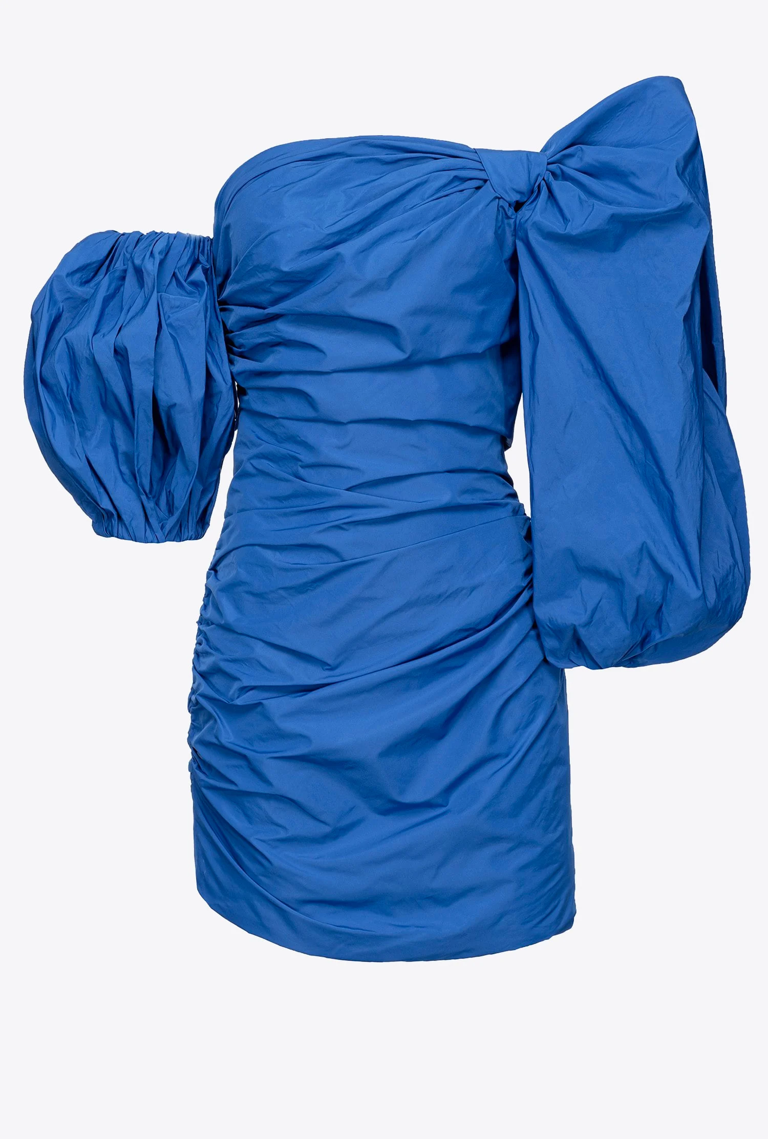 Mini-robe à manches ballon | Bleu