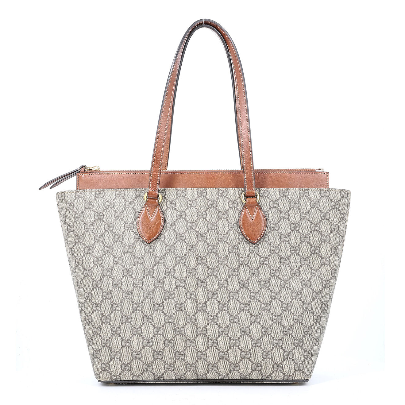 Gucci Sac cabas linea gucci monogramme en Toile enduite marron Très bon état - 43x31 cm