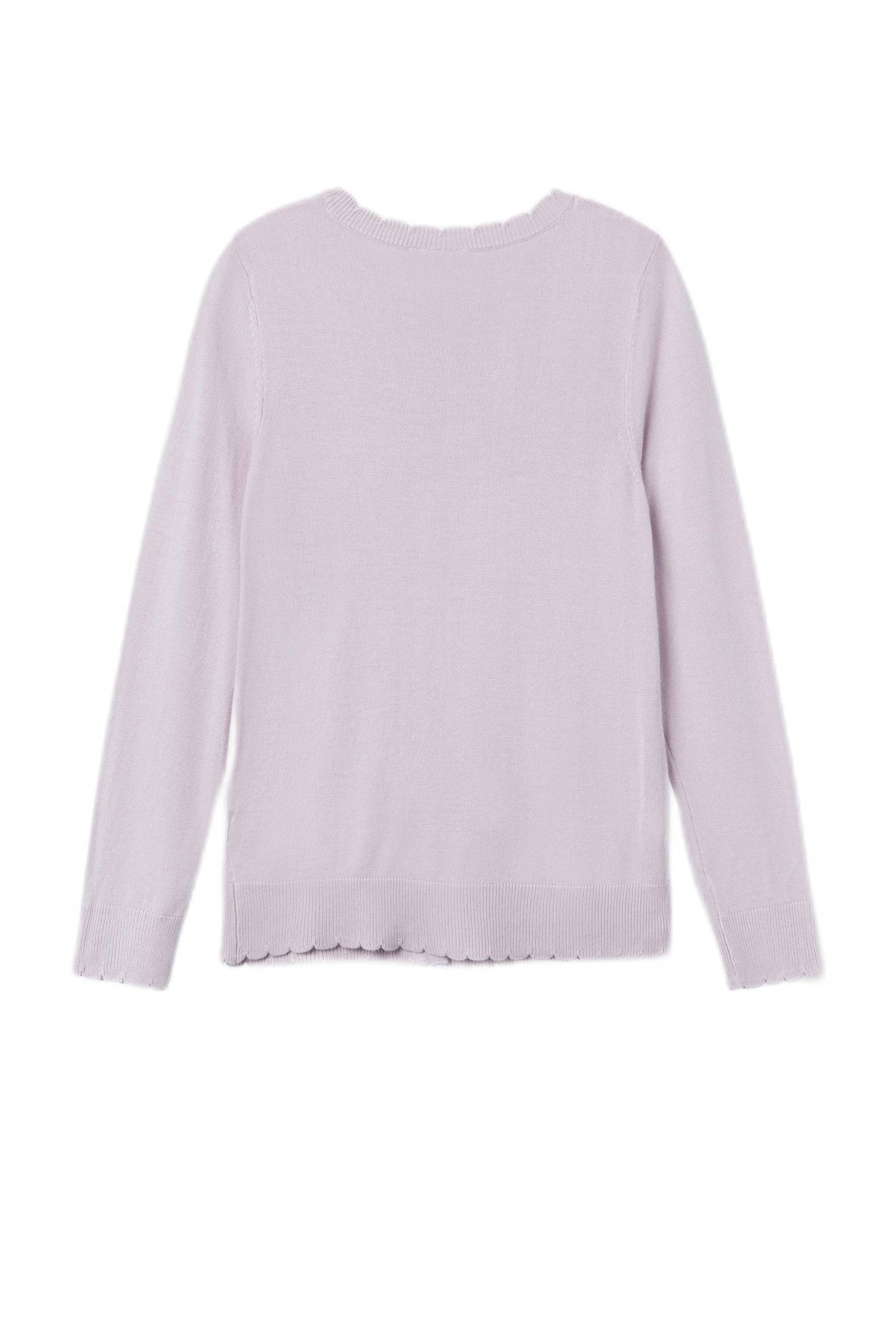 NAME IT fijngebreid vest NKFVAMONE lila