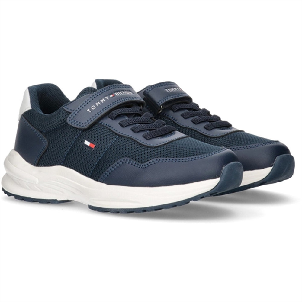 Køb Tommy Hilfiger Low Cut Lace-up Velcro Sneaker Blue