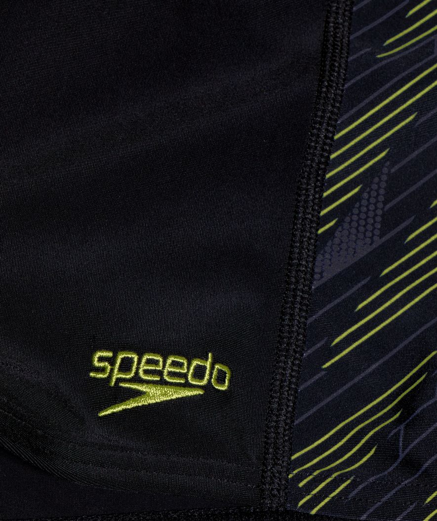Speedo aquashorts til drenge - Hyperboom Panel - Sort/gul